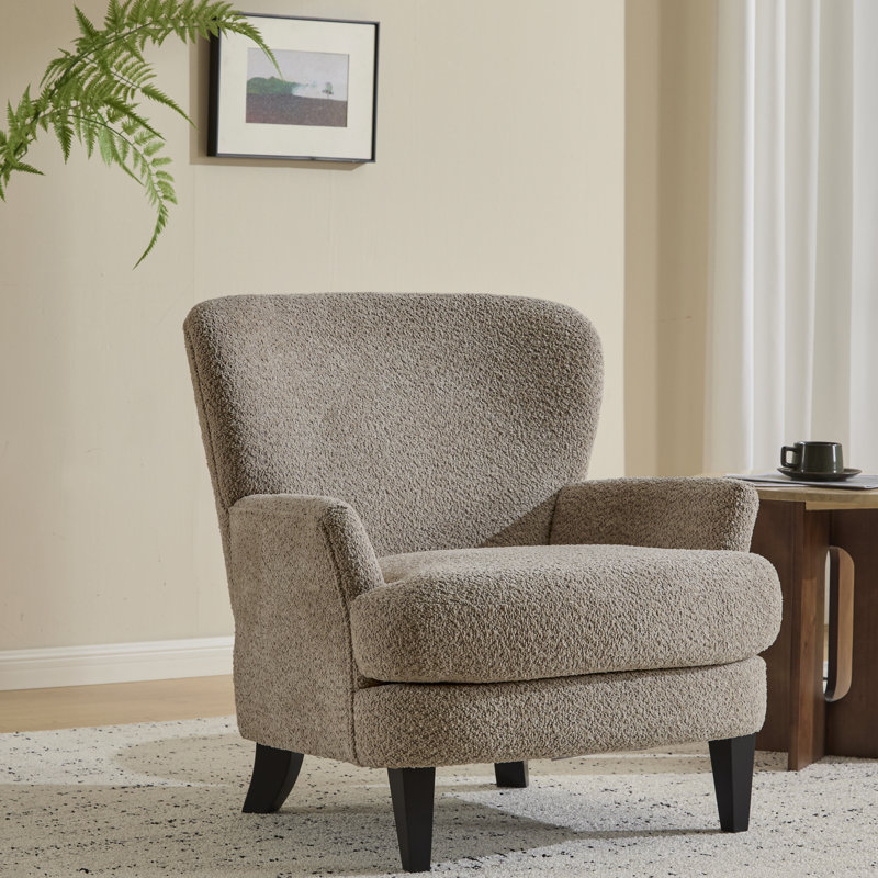 Fauteuil club rembourré Gerald Boucle