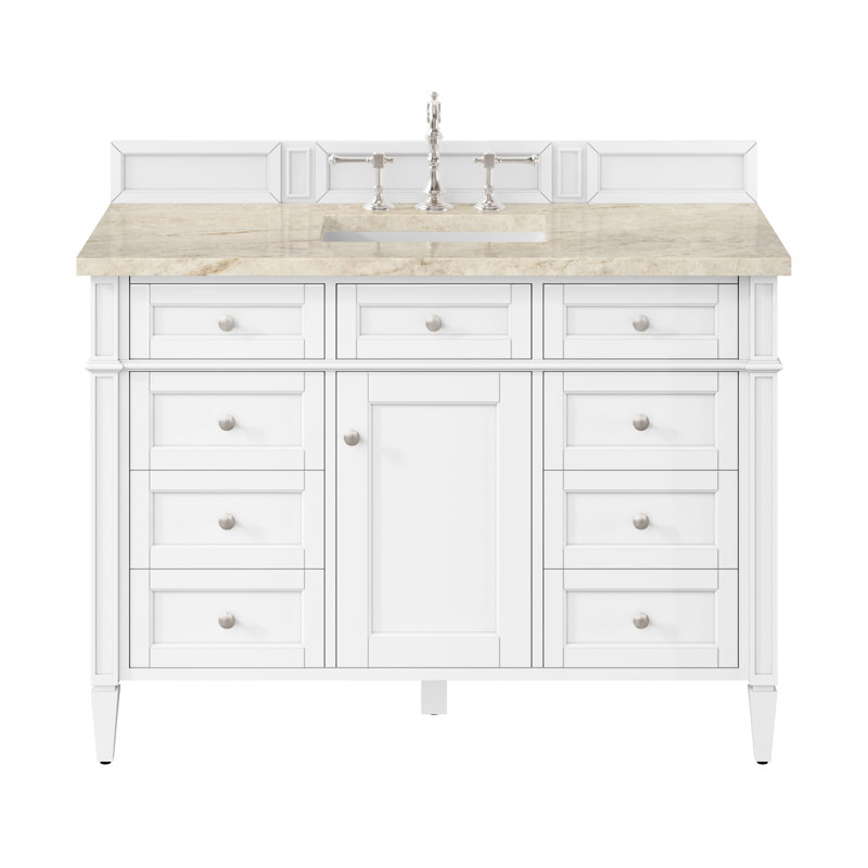 Brittany 48'' W Single Vanity, Bright White, Tajnar Eclos