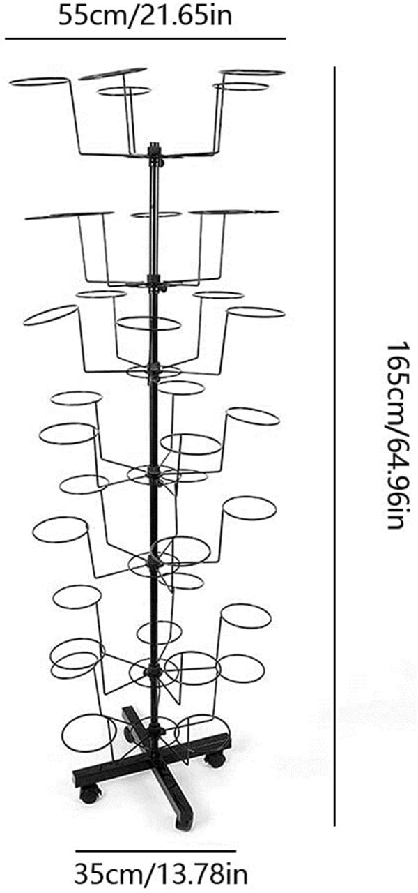 Rebrilliant Aulbree 7-layer Rotatable Hat Display Stand & Reviews