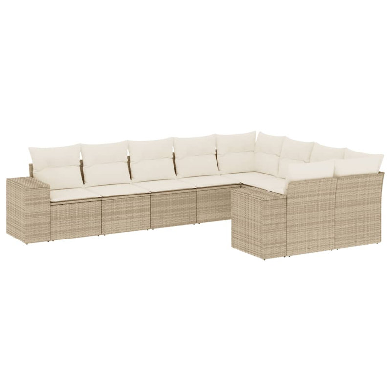 Ensemble de canapé de jardin Vidaxl beige, blanc crème