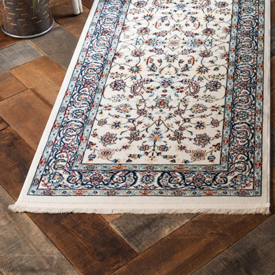Tapis oriental Jackson / ivoire / bleu Jackson