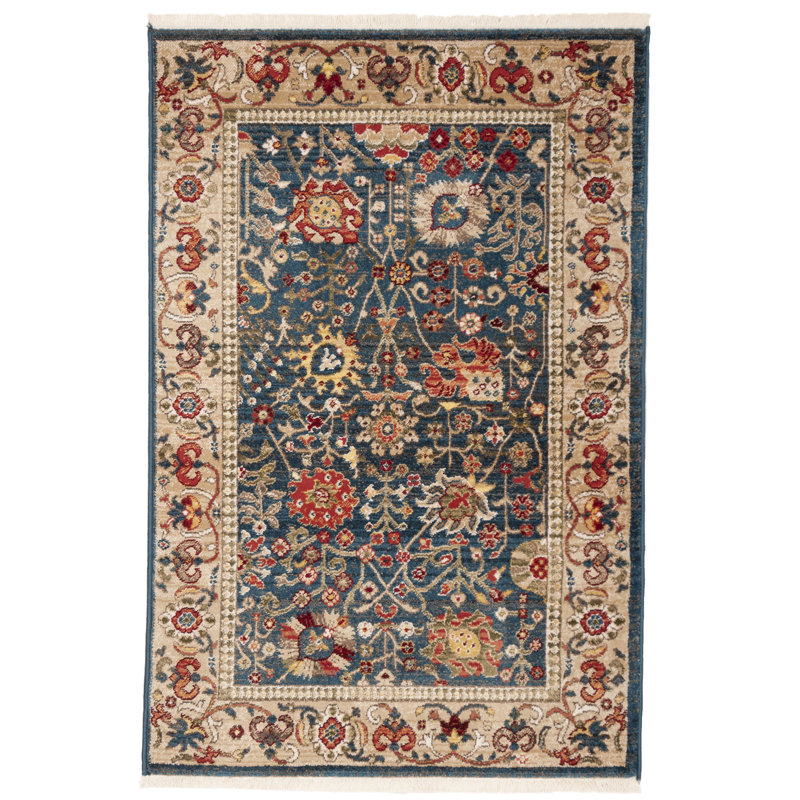 Tapis performance oriental Kurtz, Rectangle 3 pi 3 po x 4 pi 1 po, Ivory/Blue