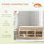 Amber Wooden Hamster Cage Exercise Play House Pen with Tray Openable Top