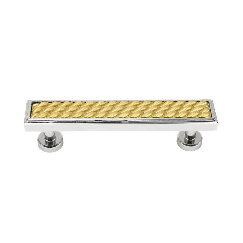 Spectra Waves 3" center to center pull, Chrome/Gold, 3 Inch