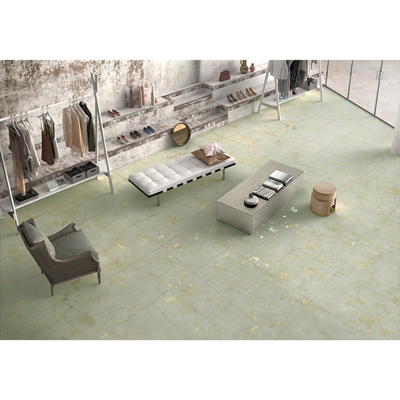 Aureate 23" x 23" Porcelain Marble Look Wall & Floor Tile, Green