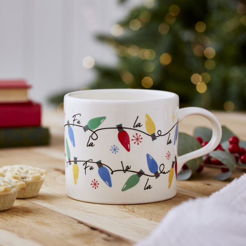 Mug Meirion Short Mugs Christmas Lights Mug Single Mug