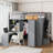 Full Size Bunk Bed With Wardrobe,Desk And Shelves-105583579