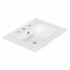 Meuble-lavabo de salle de bain avec lavabo en céramique, 3 tiroirs et tablettes réglables-112897486