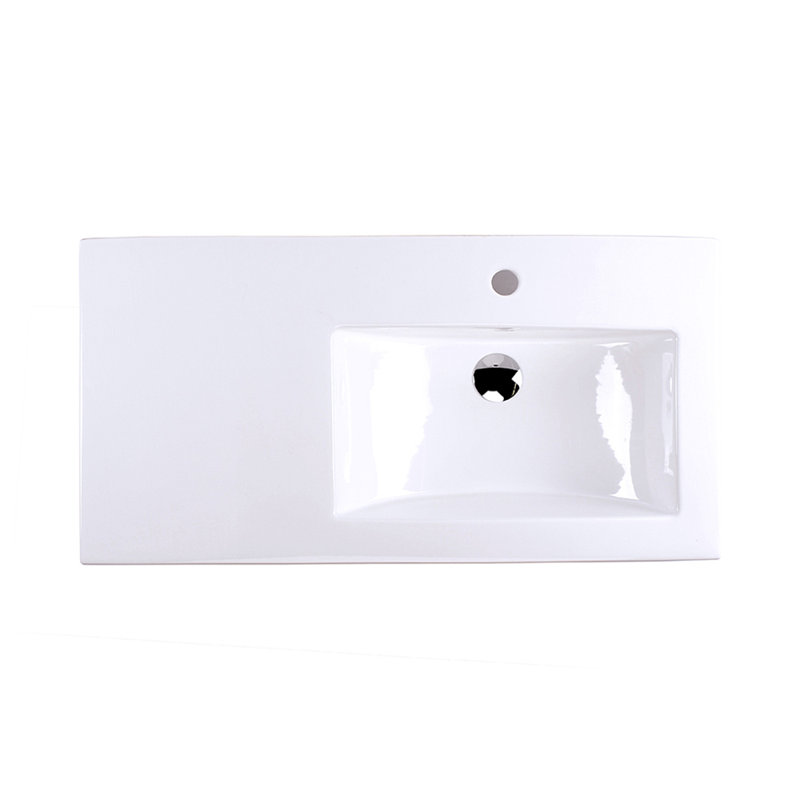 Aquaquattro 35.25'' L Bathroom Sink, Single Hole
