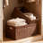 Foldable Storage Baskets 2-Pack, Woven Paper Rope Organizer Bins With Handles For Shelves, Sturdy Rectangular Design For Home Organization