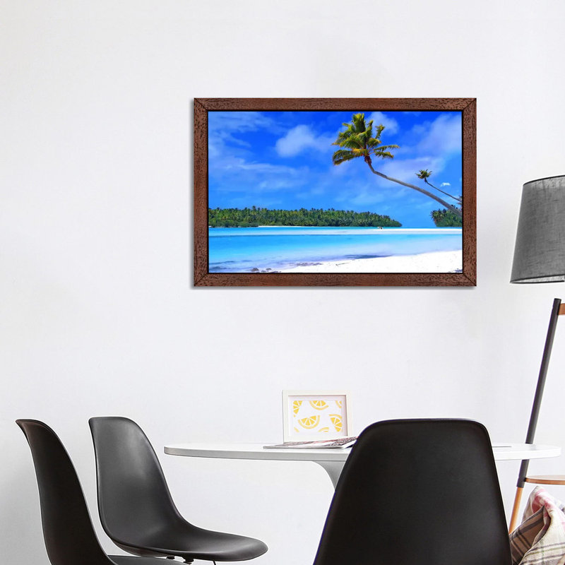 The Island - Floater Frame Print on Canvas, 101.6 cm H x 66.04 cm W, Brown
