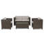 Ensemble 4 pièces Puerta: Ensemble de mobilier d'extérieur élégant et durable, idéal pour la terrasse, le jardin ou la terrasse