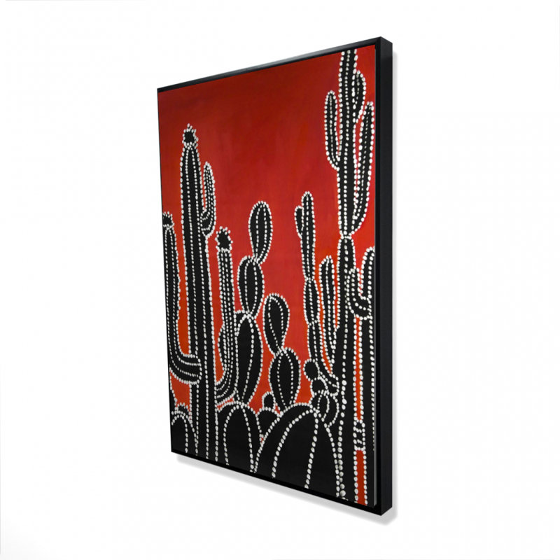 «Black Tall Cactus» sur toile