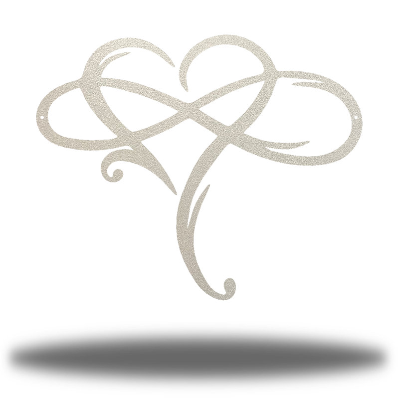 Décoration murale Chirsty Infinite Love, Argent, H 18 po x l 18 po x P 0,01 po