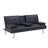 Leather Office Double Folding Sofa Bed With Matching Coffee Table, Multifunctional Design