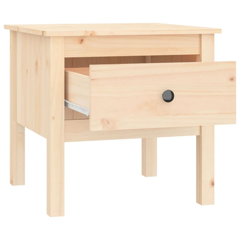 Ivet Solid Wood End Table, Brown