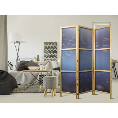 171cm H Solid Wood Folding Room Divider