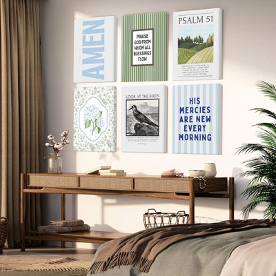 6 Piece Wrapped Canvas Print