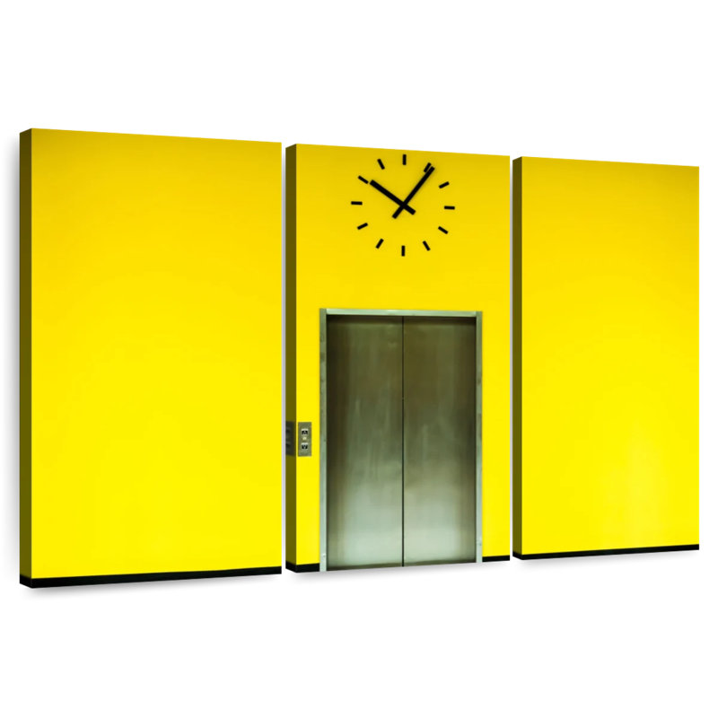 Yellow Elevator, 36" H x 57" W