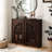 Mid Century Modern Fluted Sideboard Cabinet With 2 Outlet Holes, Buffet Cabinet With Storage, Narrow Side Cabinet For Living Room Entryway Hallway Kitchen Coffee Bar-125507834