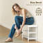 HOMCOM 3-Tier Bamboo Shoe Bench with 2 Shelves for Entryway-2029106452-2029106454