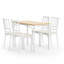 Ensemble de table de salle à manger Kaelvora avec chaises rembourrées en polyuréthane et structure en métal-330961533