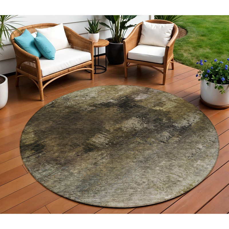 Tapis beige rond 8 po