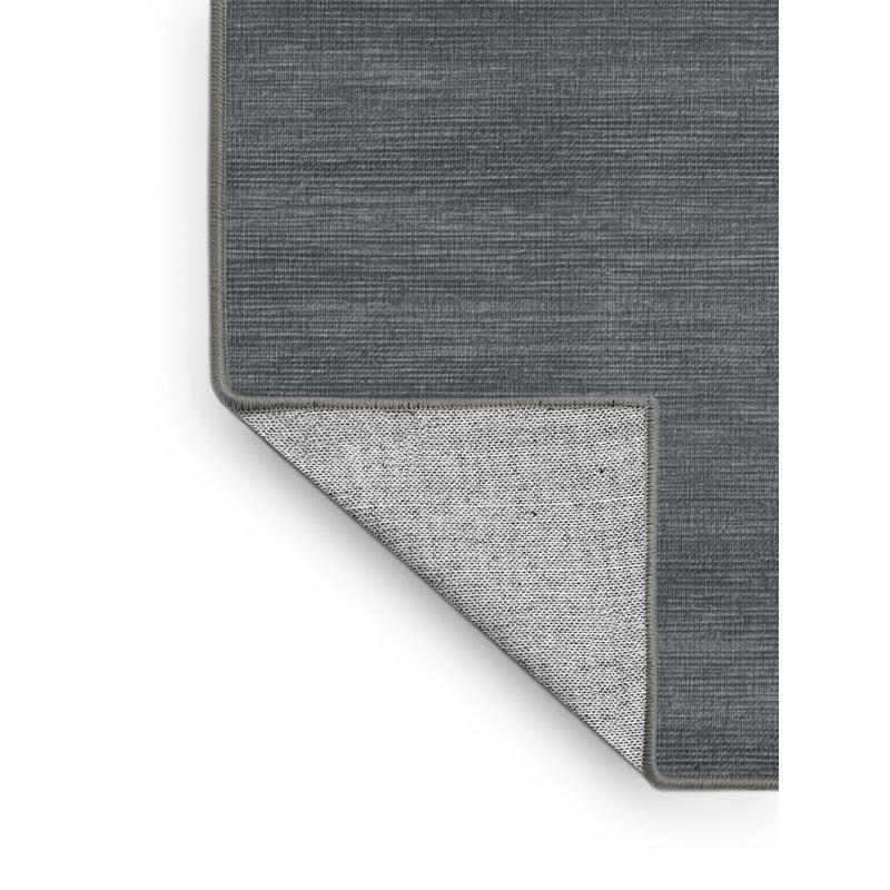 Tapis gris uni lavable à la machine, Rectangulaire 8 pi x 12 pi