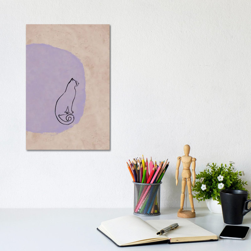 Chat III - reproduction d'art murale - toile tendue, H 12 po x l 8 po, Toile tendue, Ne s’applique pas