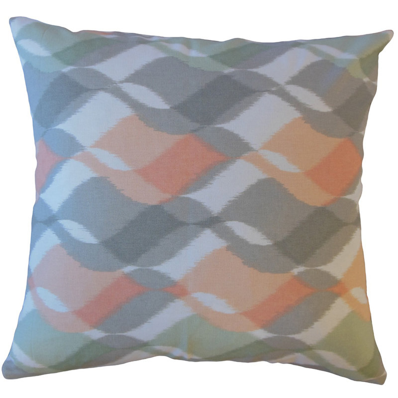 Oreiller en coton Eirny, 24 po x 24 po, Coussin décoratif