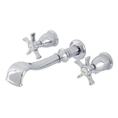 Kingston Brass Hamilton Two-Handle 3-Hole Wall Mount Roman Tub Faucet