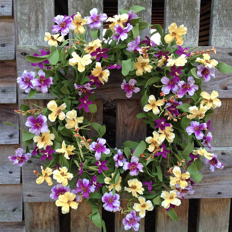 Faux Silk, Floral, Greenery, 24'' Wreath