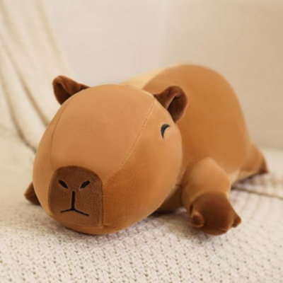 Weighted Capybara Plush, Weighted Capybara Stuffed Animal, Cute Plushies Soft Pillow Toy Gift For Kids Adults 13.8 Inch, 1.6 Lbs