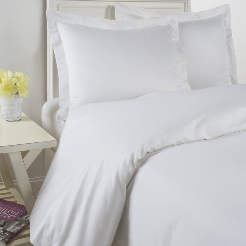 Ensemble de couette en coton 1200 fils , Housse de couette pour très grand lit, Chocolat