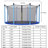 Replacement Safety Net without Ten Poles for 15' Trampoline