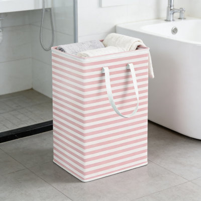 Large Capacity Foldable Laundry Hamper With Long Fabric Handles, Multi-Purpose Storage Bin For Home, Dorm Or Commercial Use, 75L