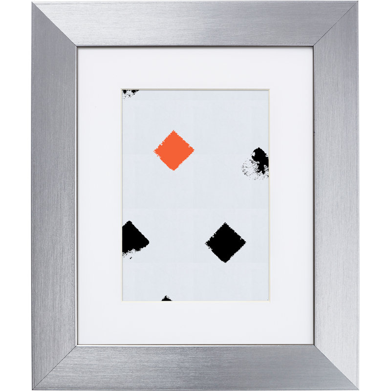 Cadre photo en plastique Hursten, 14 po x 22 po emmêlé à 11 po x 17 po, Argent