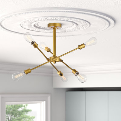 Lustre linéaire moderne à 6 lumières Colebrook