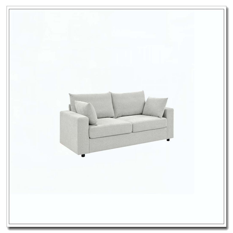 Canapé rembourré 78 po avec coussins profonds 78 po, Beige