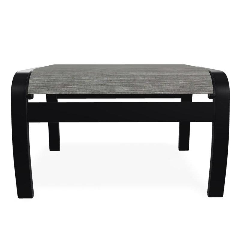 Repose-pieds d'extérieur avec coussin Askar, Noir texturé, Sicile