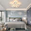 Dimmable 5-Light LED Modern Ceiling Light Fixture with Remote Control-2120421560-2120421557-2120421555