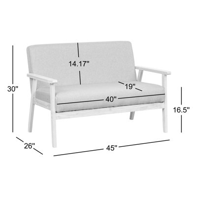 Asteria Upholstered 45'' Loveseat