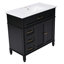 Meuble-lavabo noir avec tiroirs 36 po