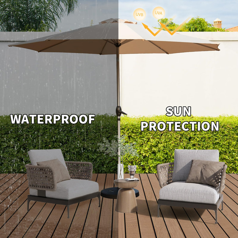 Parasol de patio 10 pi (base non incluse), Beige
