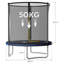 Maxway Furniture in. Round Kid / Toddler Trampoline with Safety Enclosure