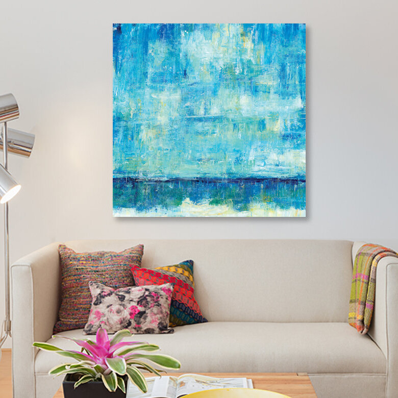 « water réflexions vi », reproduction sur toile, H 12 po x l 12 po x P 0,75 po, Toile tendue, Pas de tapis