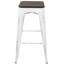 Vintage White And Espresso Stackable Barstools, Set Of 2 | Gift Idea