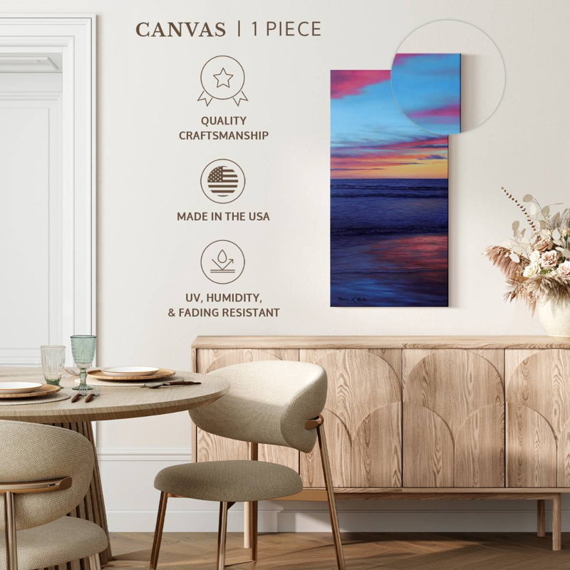 Seascapes, Californie, coucher de soleil, H 24 po x l 12 po
