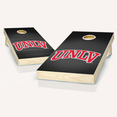 2' x 4' NCAA Team Slanted Solid Wood Cornhole Set with LED Lights
