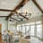 Modern Farmhouse 6-Light Chandelier, Matte Black, Industrial Candle Style, Adjustable Chain Mount, For Dining Room, Kitchen Island, Foyer & Living Room , E12/E14 Bulbs (Not Included)